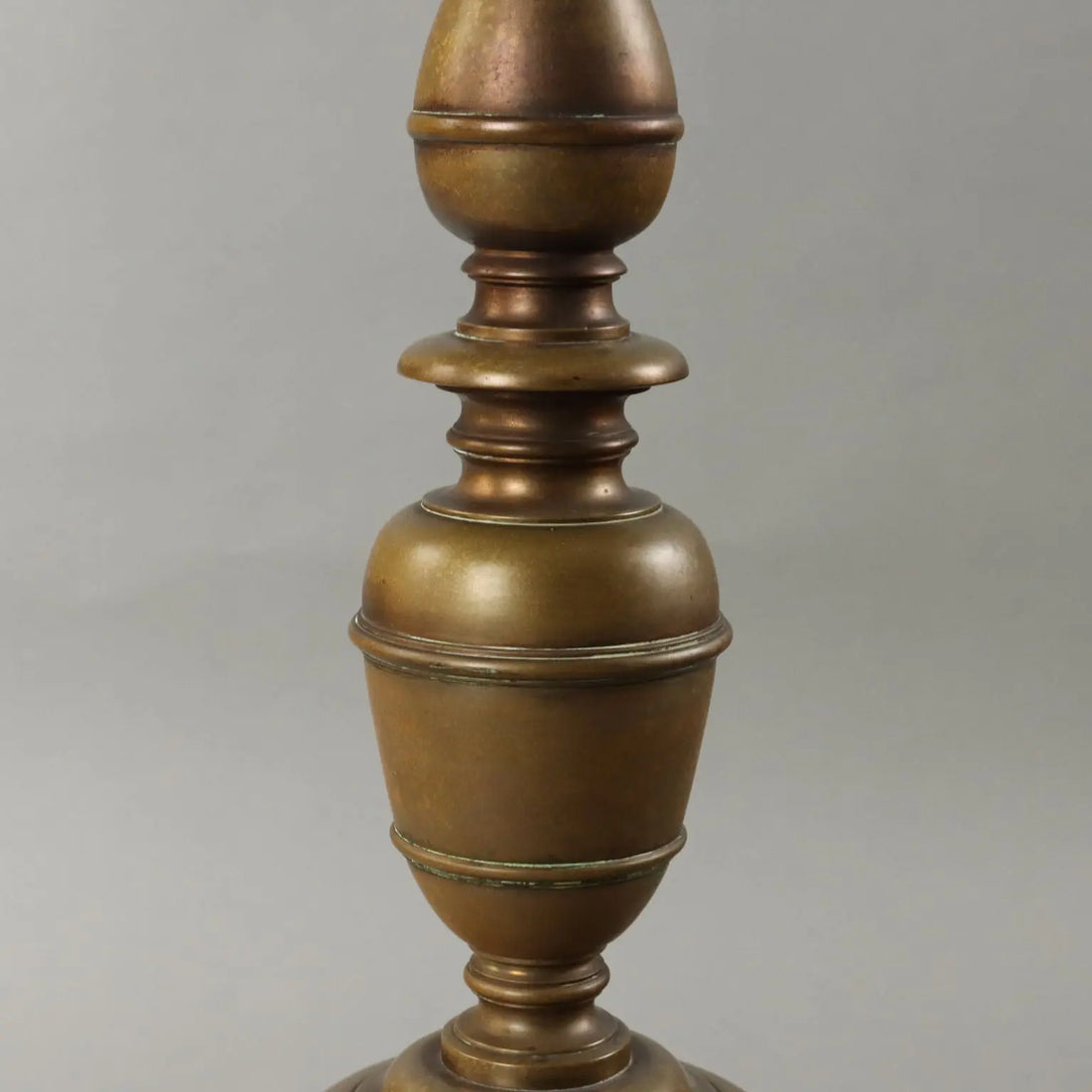 Bronze Torchère with Lampshade - Italy, 20th Century