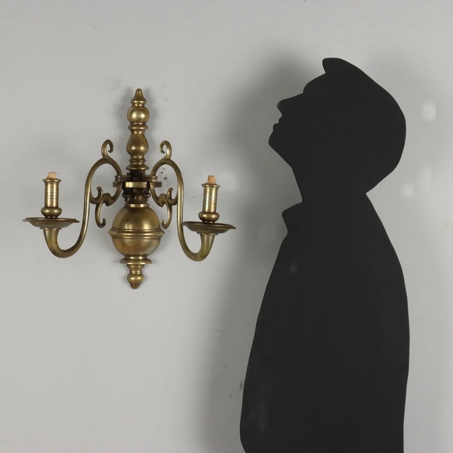 Pair of Bronze Sconces in Baroque Style - Early 20th Century
