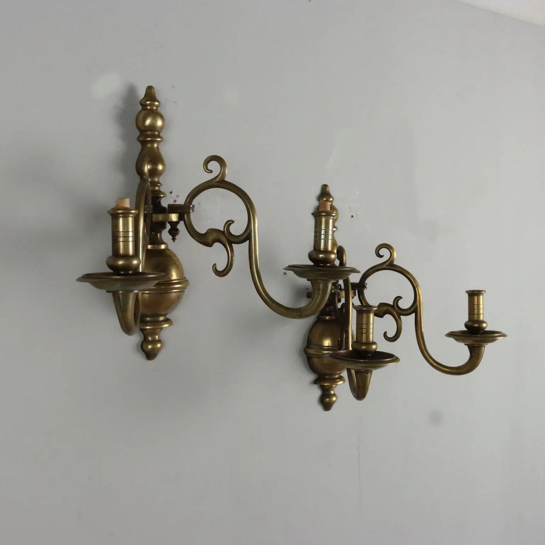 Pair of Bronze Sconces in Baroque Style - Early 20th Century