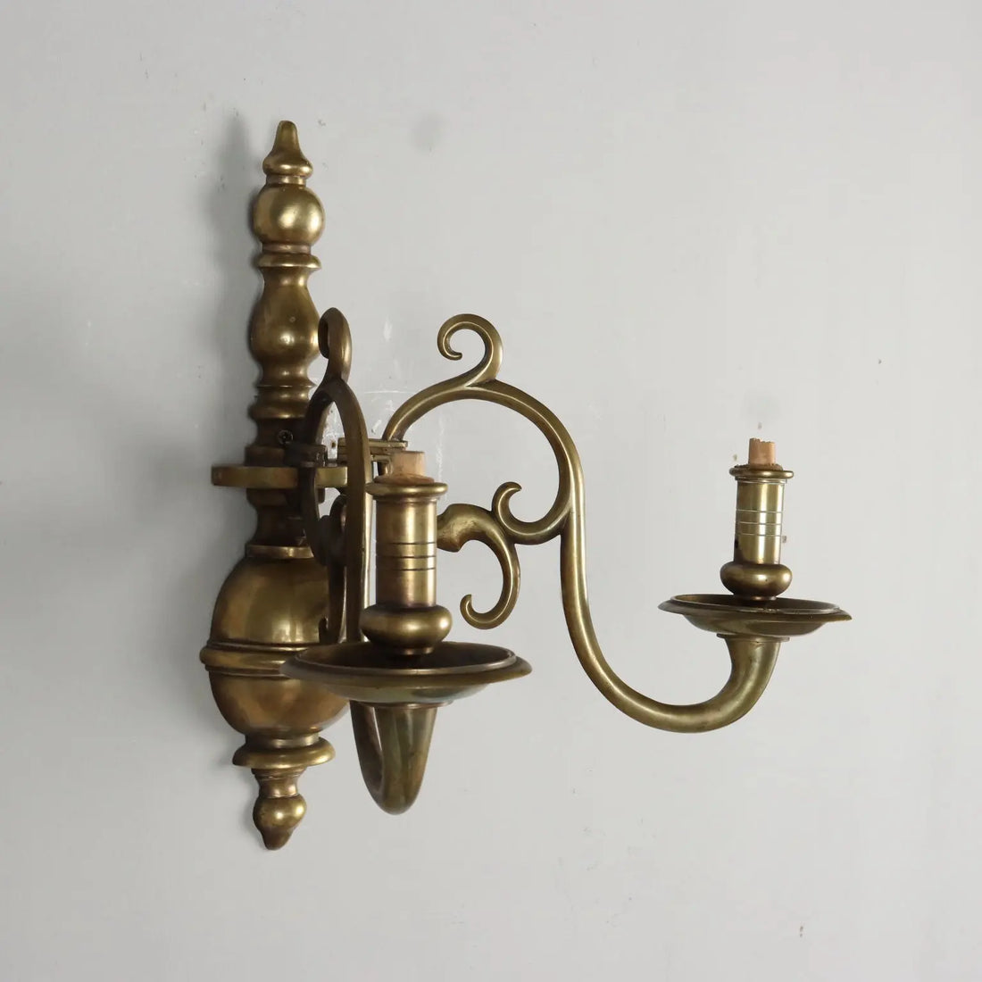 Pair of Bronze Sconces in Baroque Style - Early 20th Century