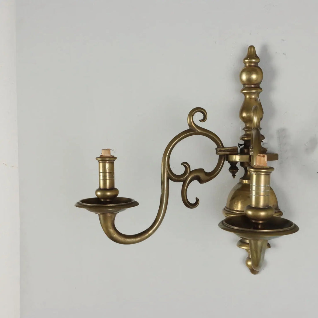 Pair of Bronze Sconces in Baroque Style - Early 20th Century
