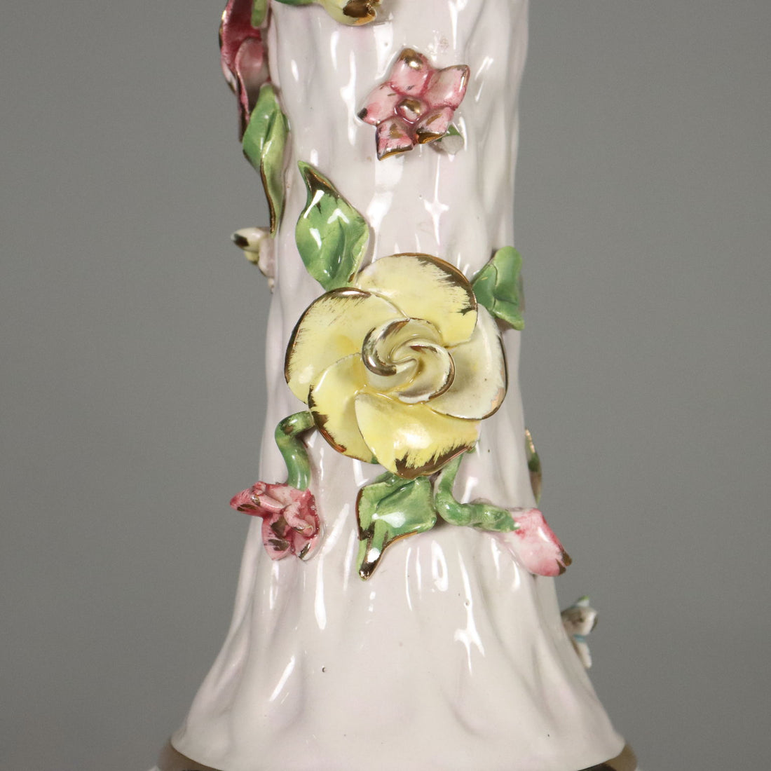 Antique Floor Lamp Ceramic Gilded Metal Italy XX Century - Italy, XX Century | Antiques  Lighting