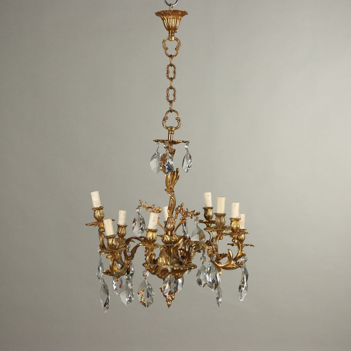 Antique Chandelier Rococo Style Gilded Bronze XX Century - France, Early XX Century | Antiques  Lighting