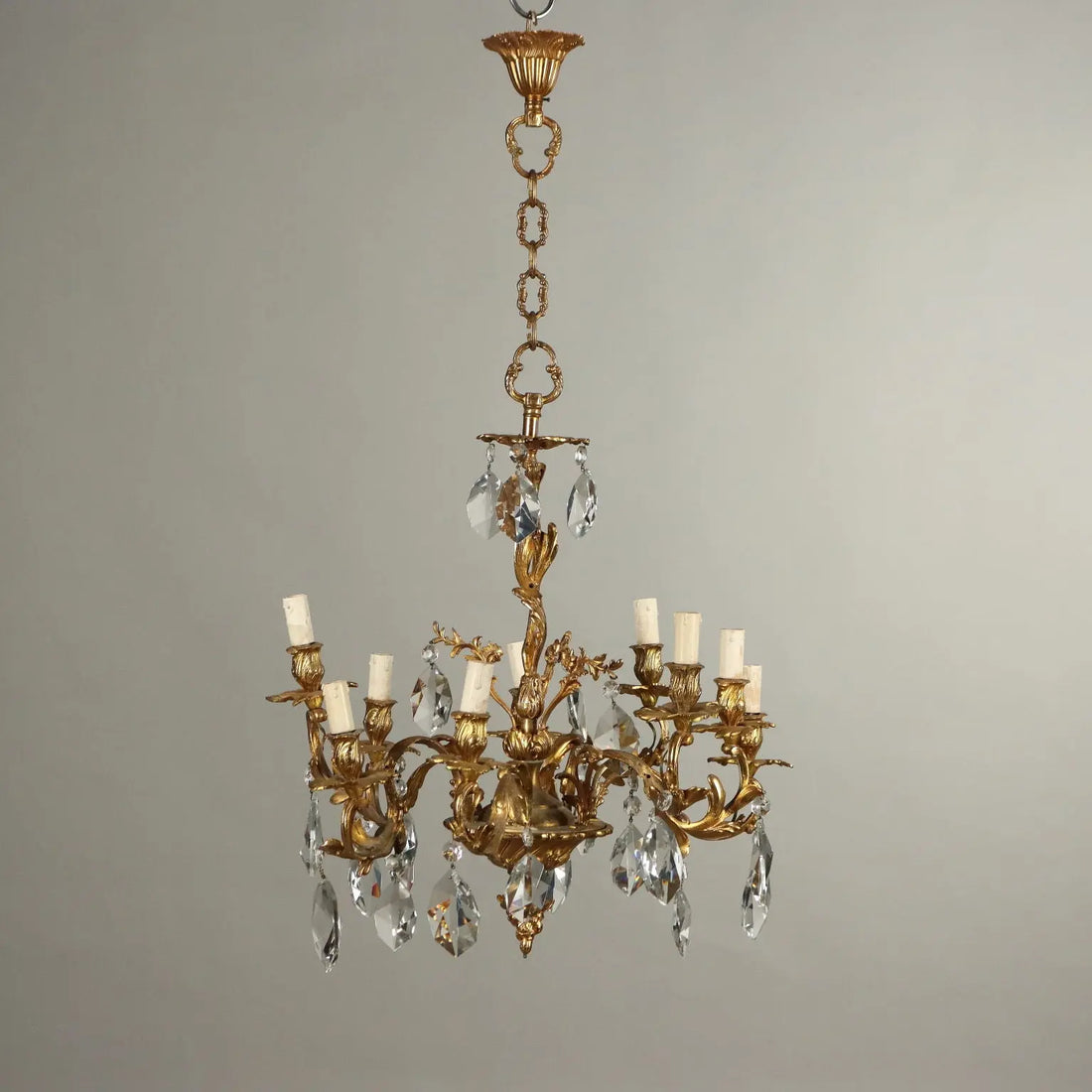 Antique Chandelier Rococo Style Gilded Bronze XX Century - France, Early XX Century | Antiques | Lighting