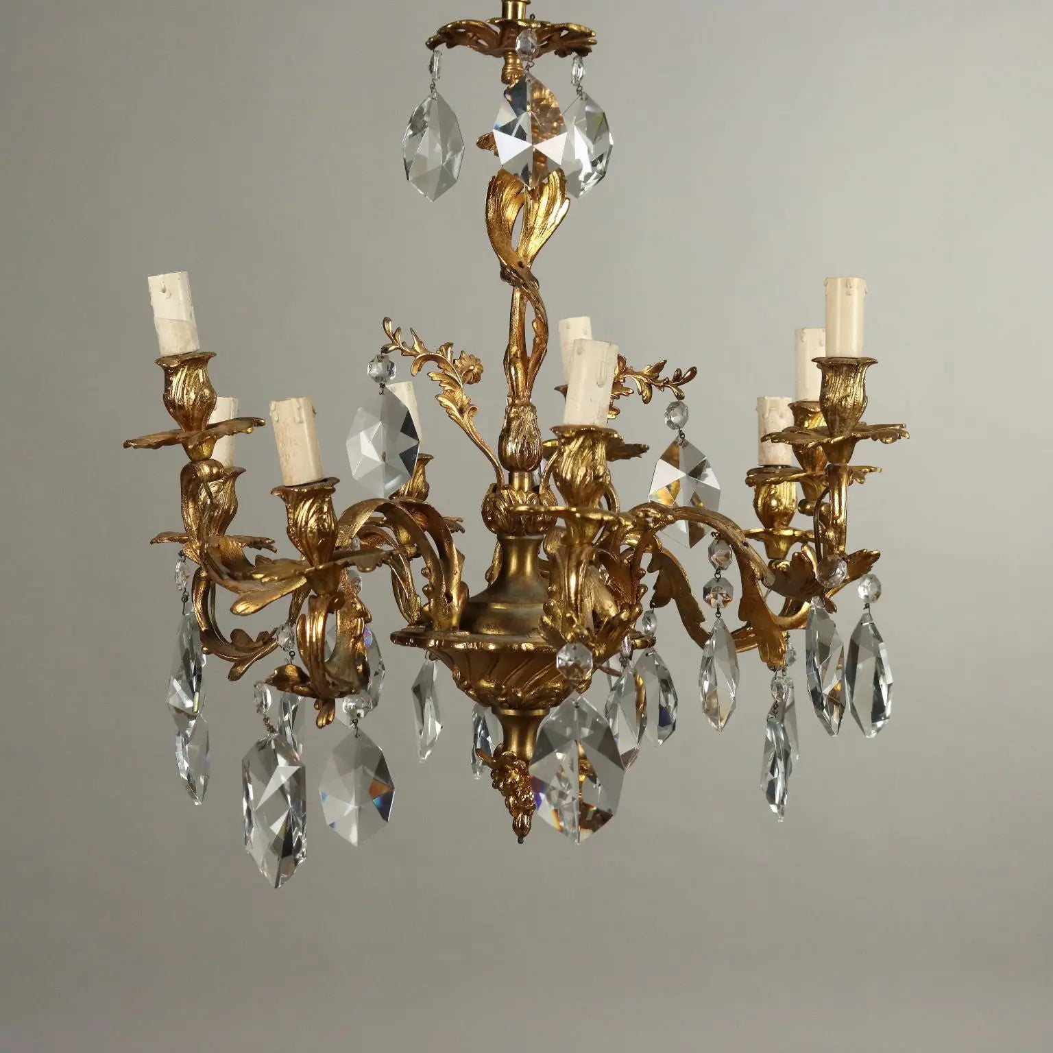 Antique Chandelier Rococo Style Gilded Bronze XX Century - France, Early XX Century | Antiques | Lighting