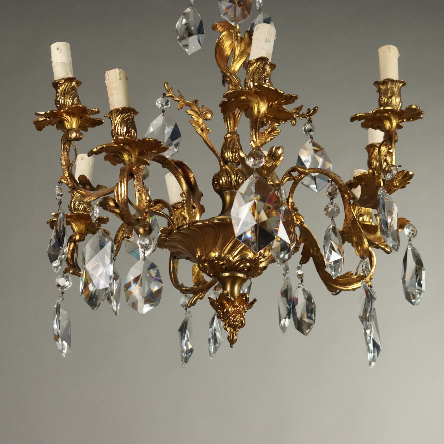 Antique Chandelier Rococo Style Gilded Bronze XX Century - France, Early XX Century | Antiques  Lighting