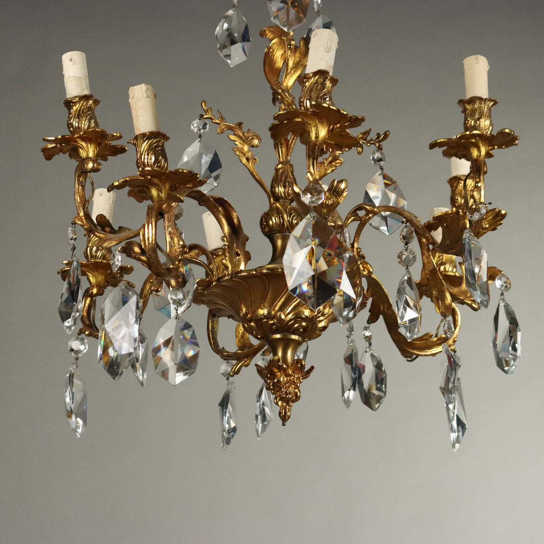 Antique Chandelier Rococo Style Gilded Bronze XX Century - France, Early XX Century | Antiques  Lighting