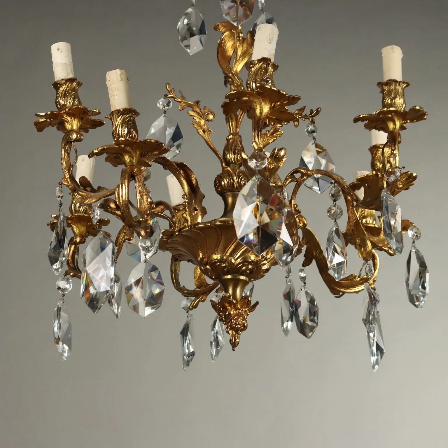 Antique Chandelier Rococo Style Gilded Bronze XX Century - France, Early XX Century | Antiques | Lighting