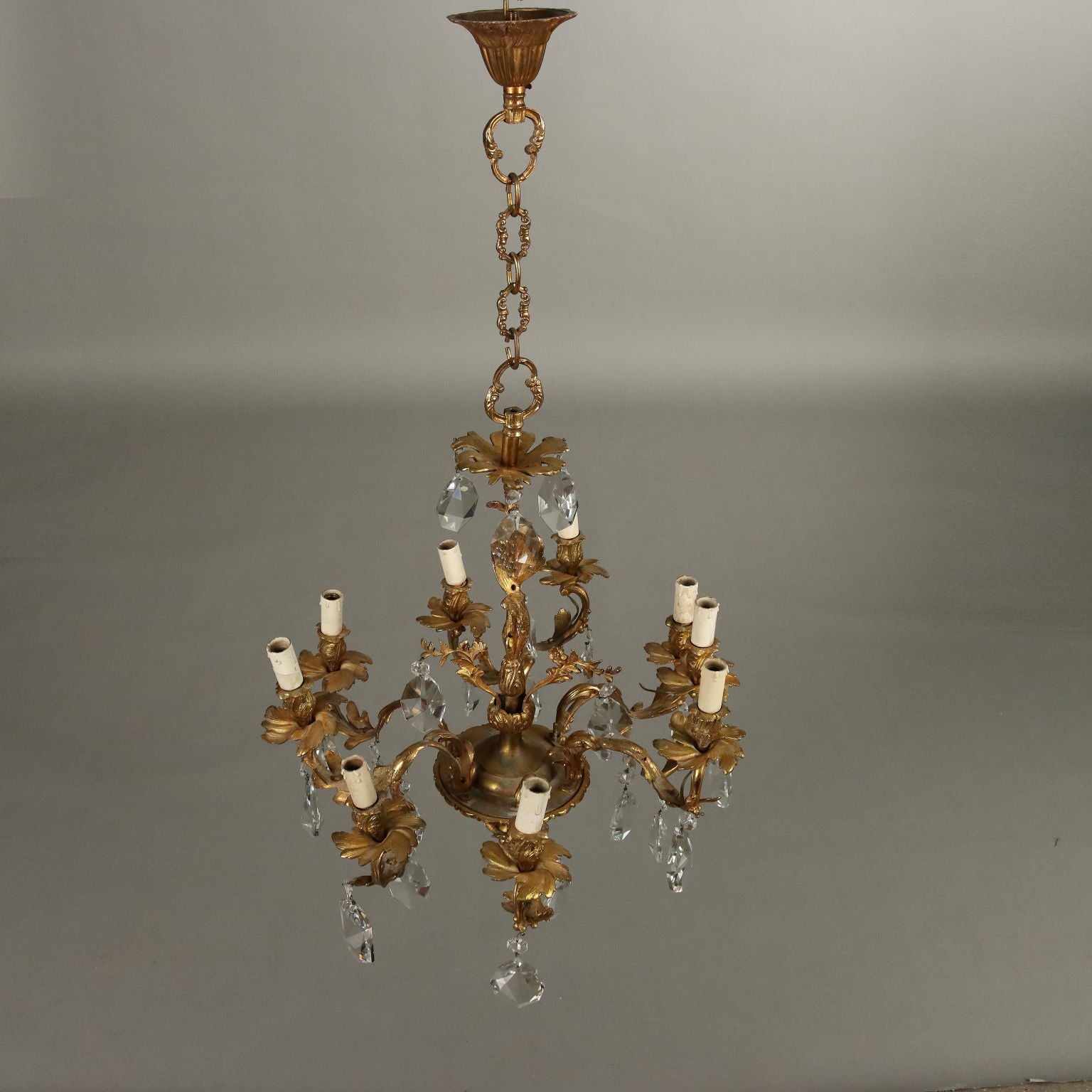 Antique Chandelier Rococo Style Gilded Bronze XX Century - France, Early XX Century | Antiques  Lighting