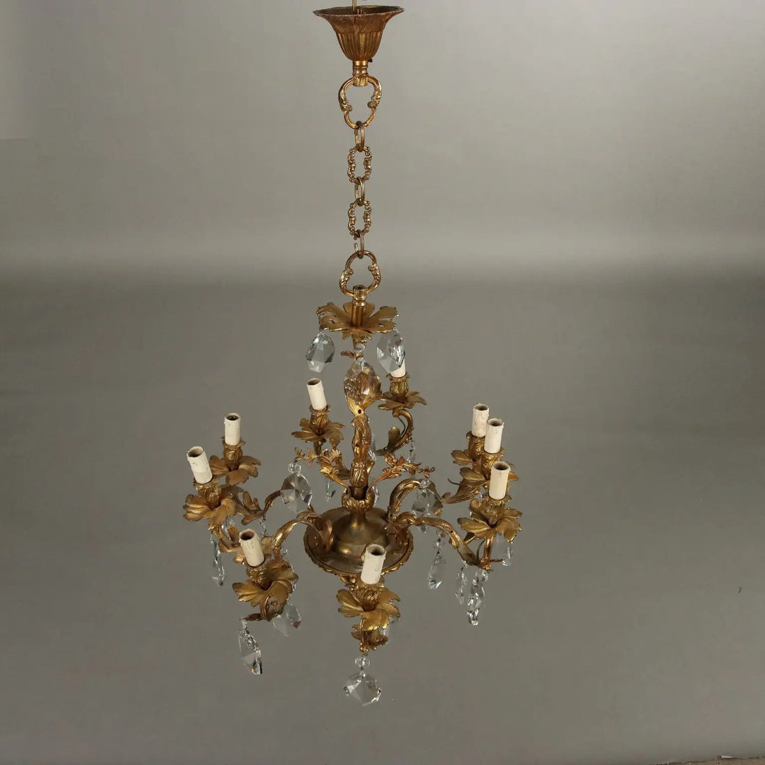 Antique Chandelier Rococo Style Gilded Bronze XX Century - France, Early XX Century | Antiques | Lighting