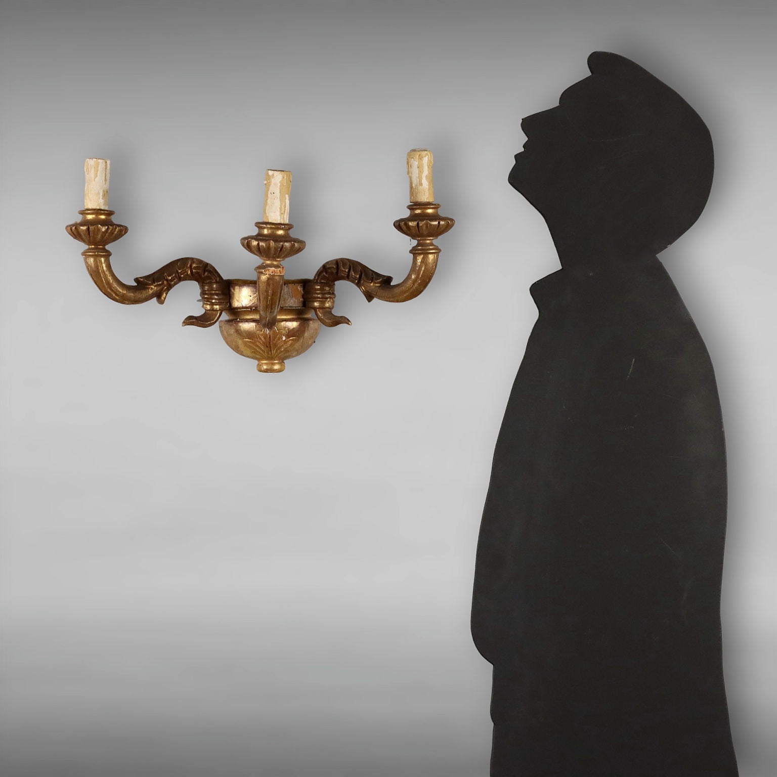 Antique Wall Lamp Beech 3 Lights Italy XX Century - Italy, Early XX Century | Antiques  Lighting