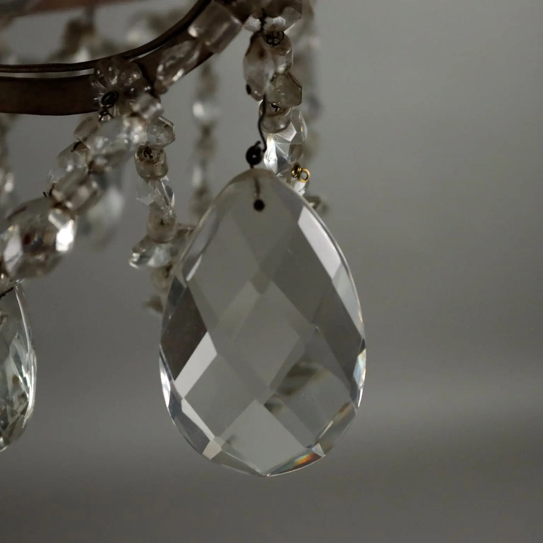 Antique Chandelier Metal Glass Italy XX Century - Italy, Early XX Century | Antiques | Lighting