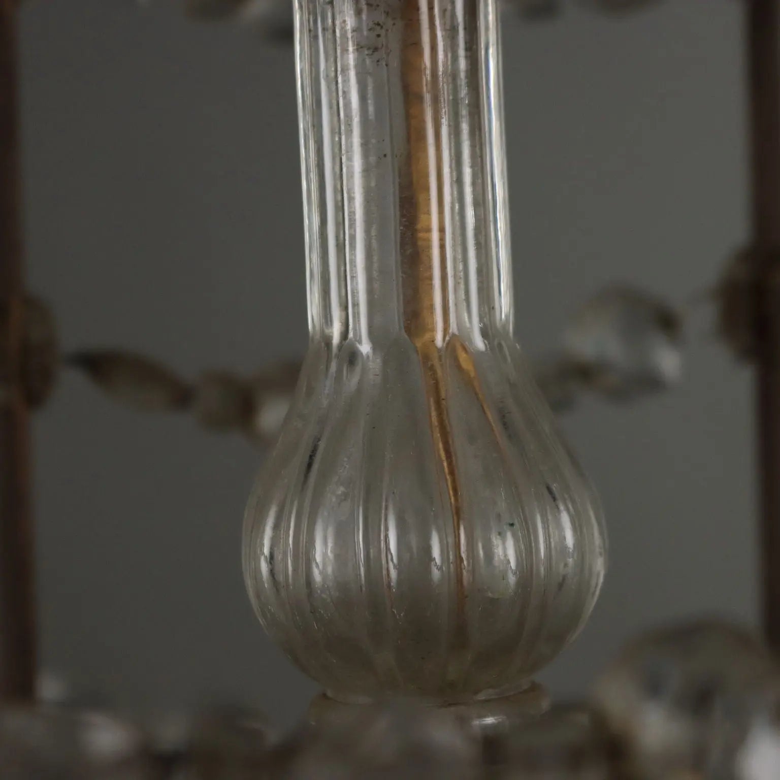 Antique Chandelier Metal Glass Italy XX Century - Italy, Early XX Century | Antiques | Lighting
