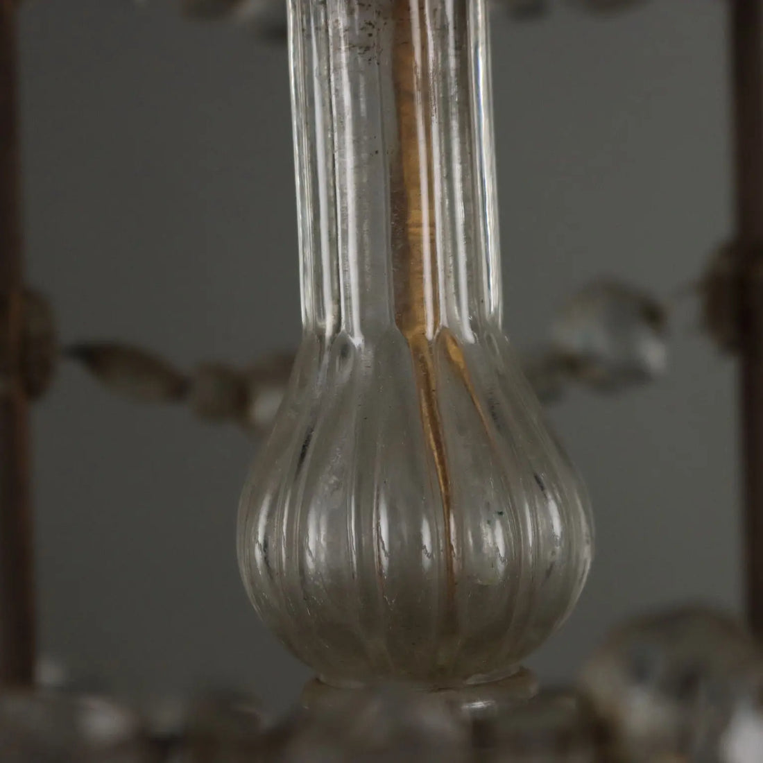 Antique Chandelier Metal Glass Italy XX Century - Italy, Early XX Century | Antiques | Lighting