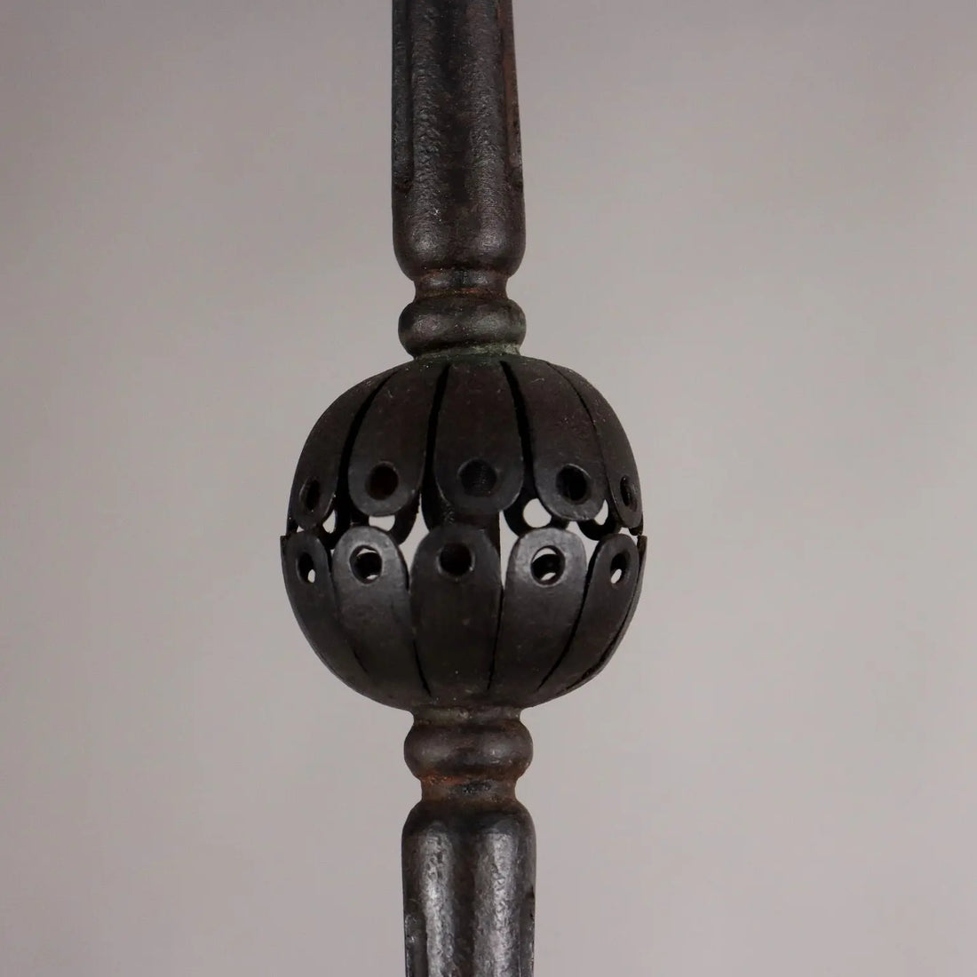 Antique Chandelier Wrought Iron Glass Italy XX Century - Italy, XX Century | Antiques | Lighting