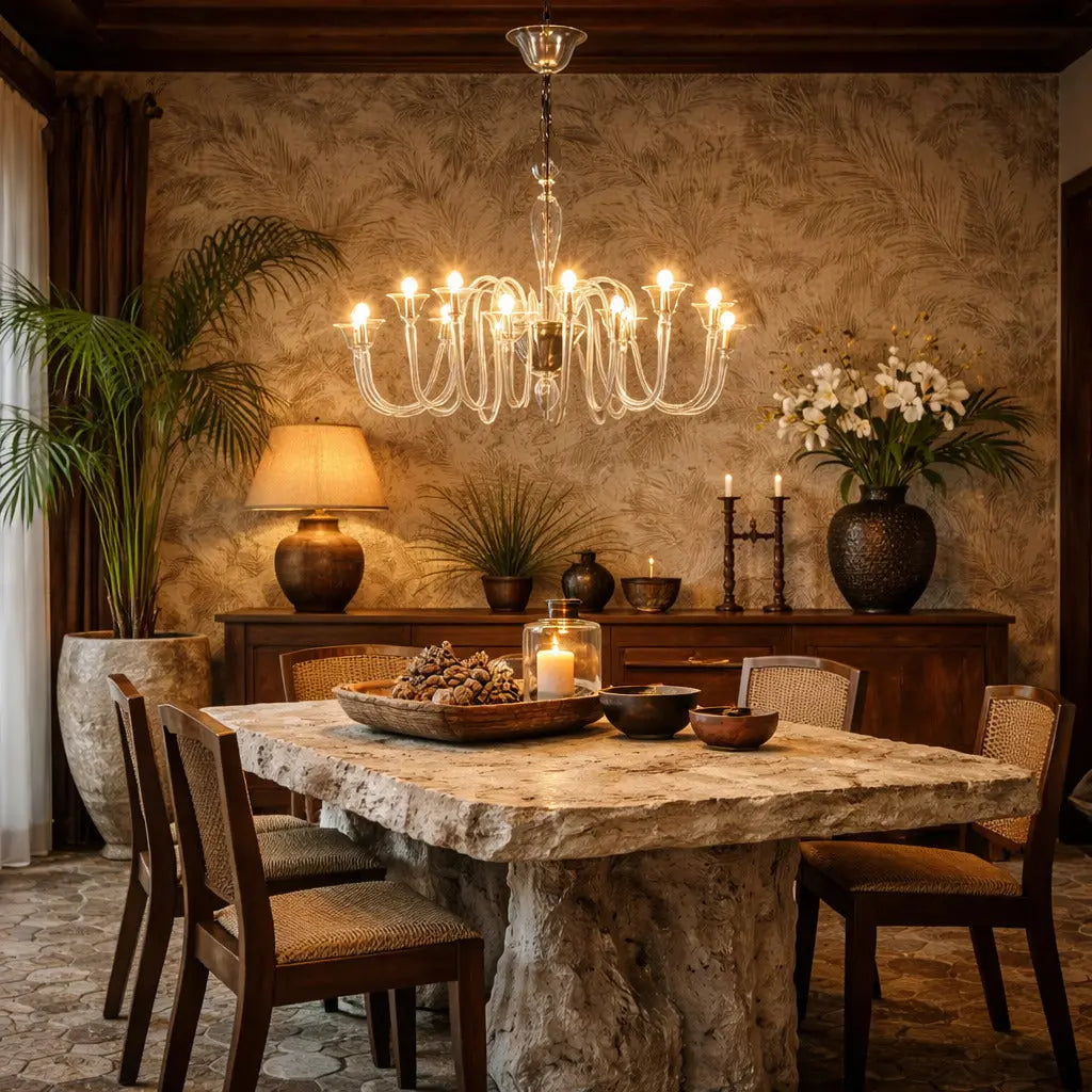 Antique Venetian Chandelier Blown Glass Italy XX Century - Italy, XX Century | Antiques | Lighting