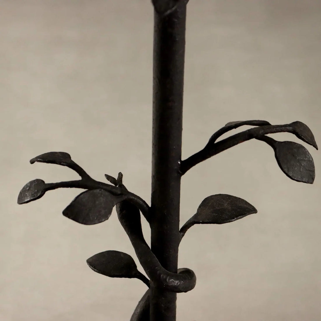 Antique Lamp Art Nouveau Wrought Iron Italy XX Century