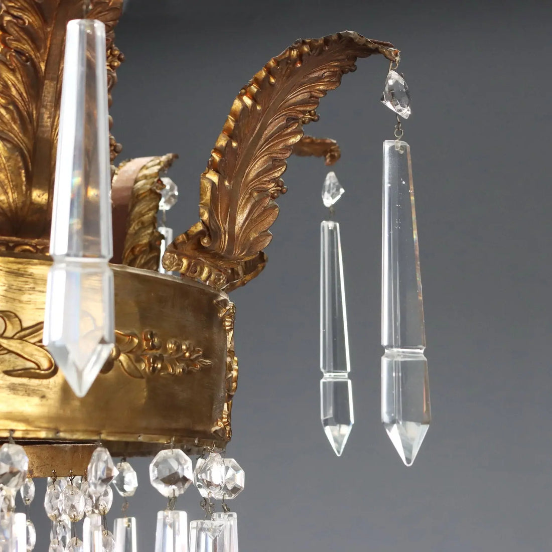 Antique Balloon-Shaped Chandelier Gilded Metal Glass XIX Century - Italy, End of the XIX Century | Antiques | Lighting