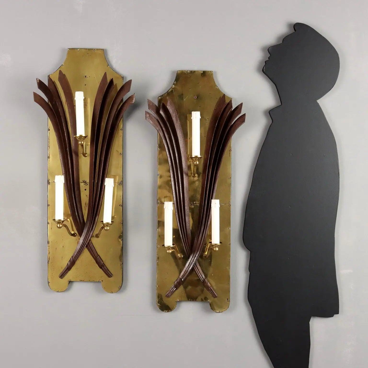 Antique Wall Lamps 3 Lights Wrought Iron Italy XX Century - Italy, Mid XX Century | Antiques | Lighting