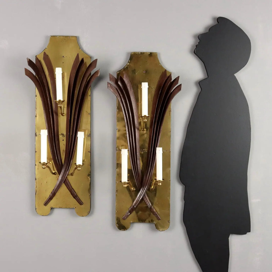 Antique Wall Lamps 3 Lights Wrought Iron Italy XX Century - Italy, Mid XX Century | Antiques | Lighting