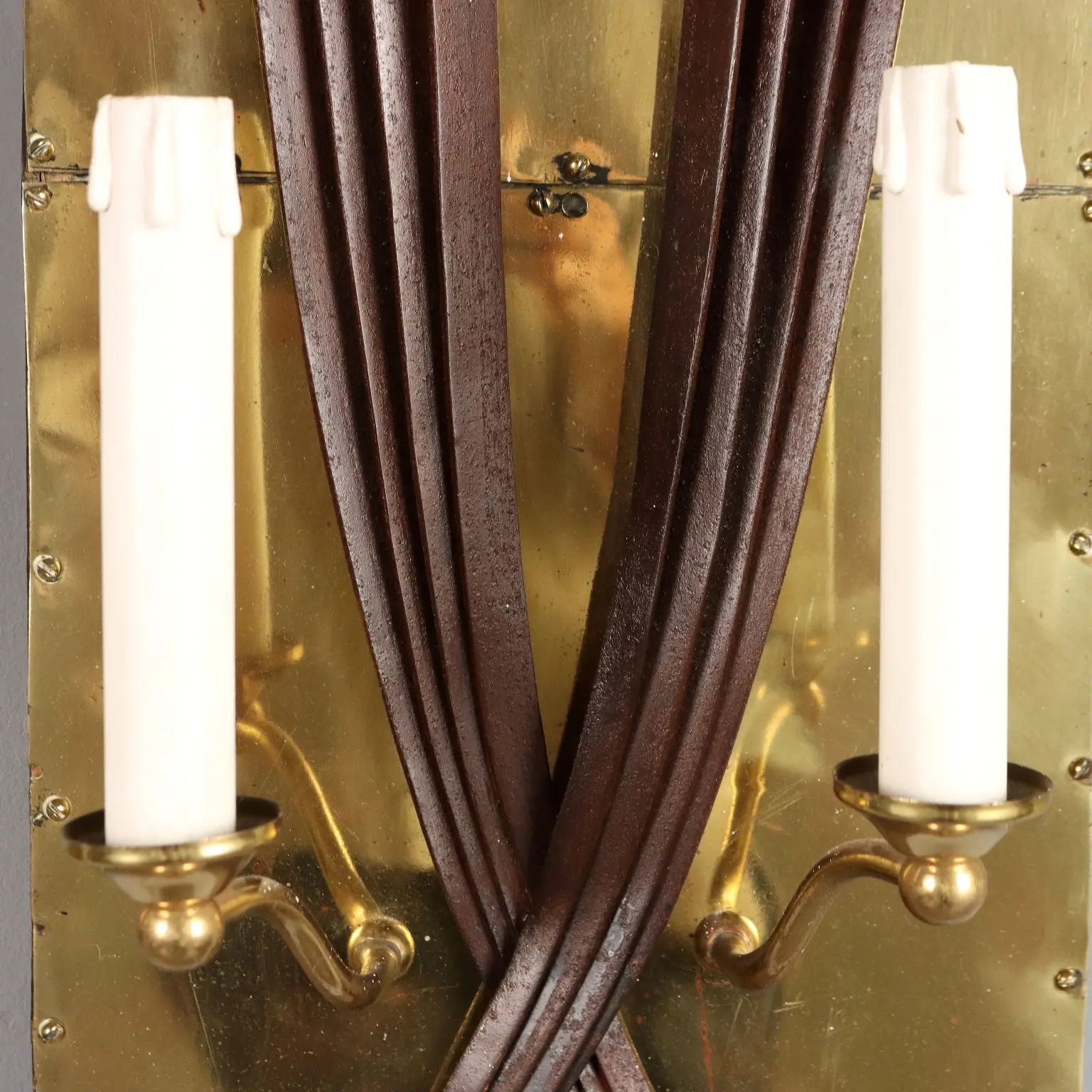 Antique Wall Lamps 3 Lights Wrought Iron Italy XX Century - Italy, Mid XX Century | Antiques | Lighting