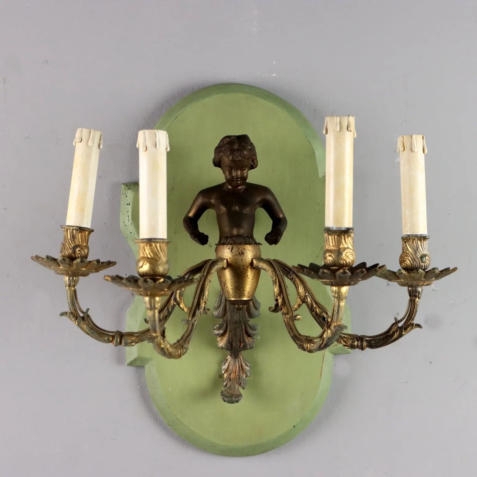 Antique Wall Lamp Gilded Metal Bronze Italy XX Century - Italy | Antiques | Lighting