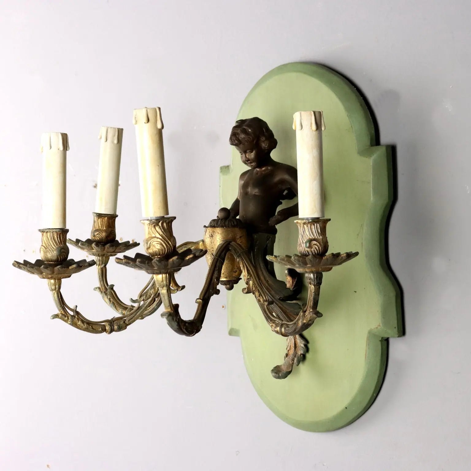 Antique Wall Lamp Gilded Metal Bronze Italy XX Century - Italy | Antiques | Lighting