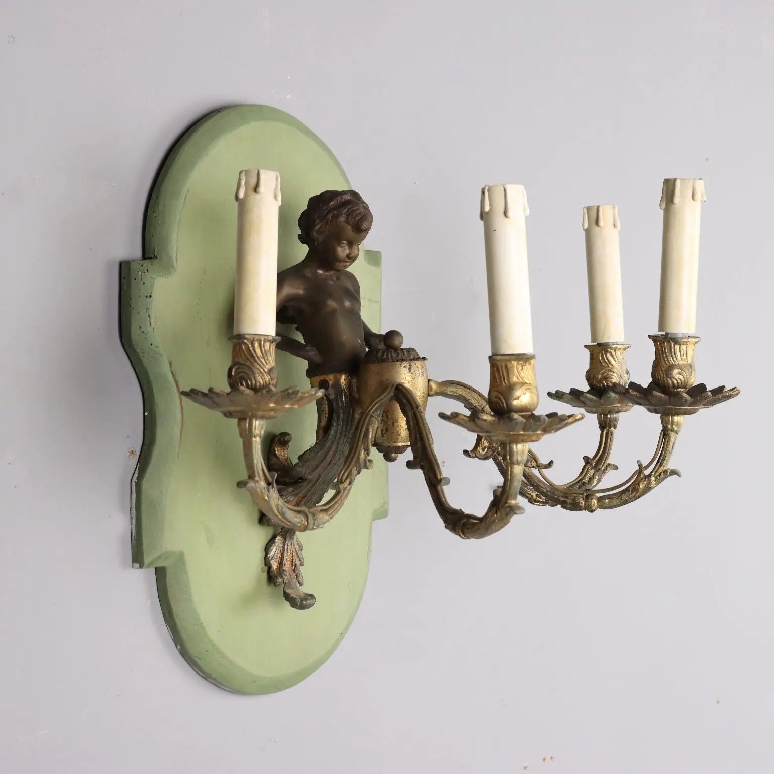 Antique Wall Lamp Gilded Metal Bronze Italy XX Century - Italy | Antiques | Lighting