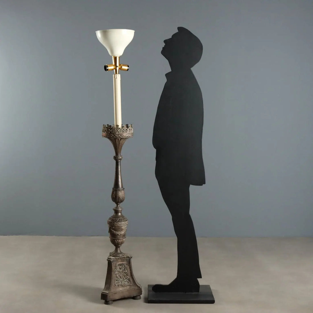 Antique Candelabra Iron Wood Italy XIX Century - Italy | Antiques | Lighting