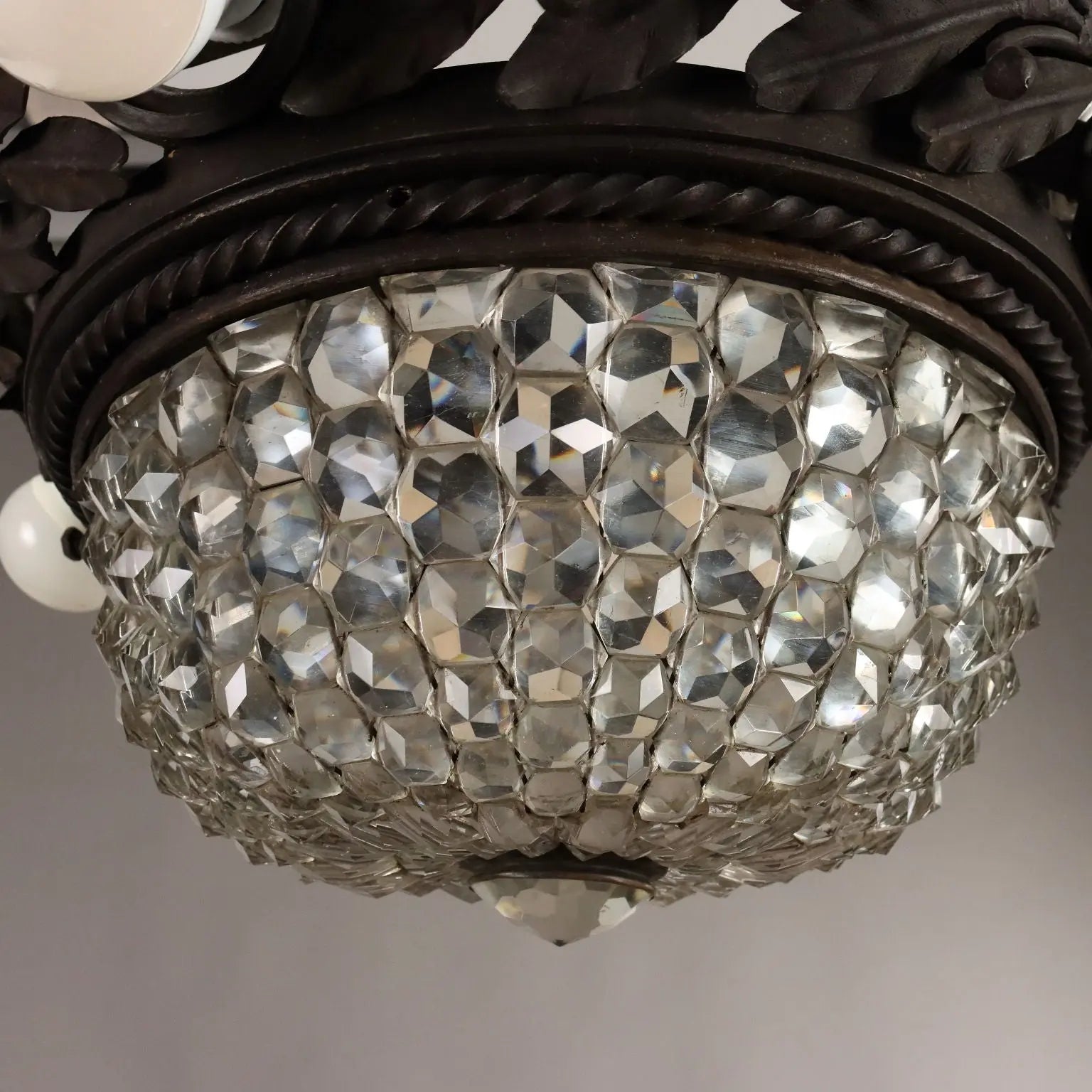 Art Nouveau Iron Chandelier Early 20th Century