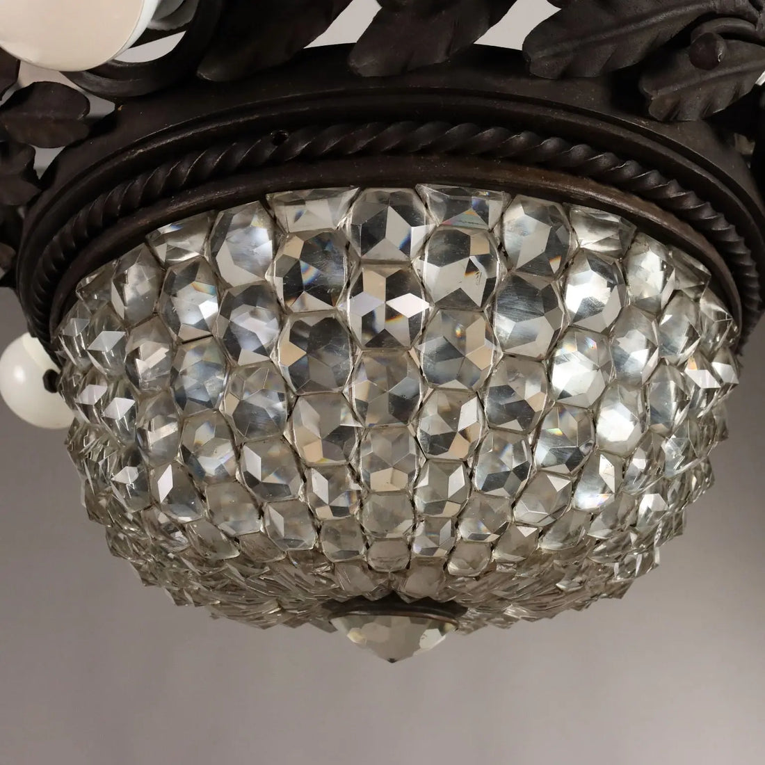 Art Nouveau Iron Chandelier Early 20th Century