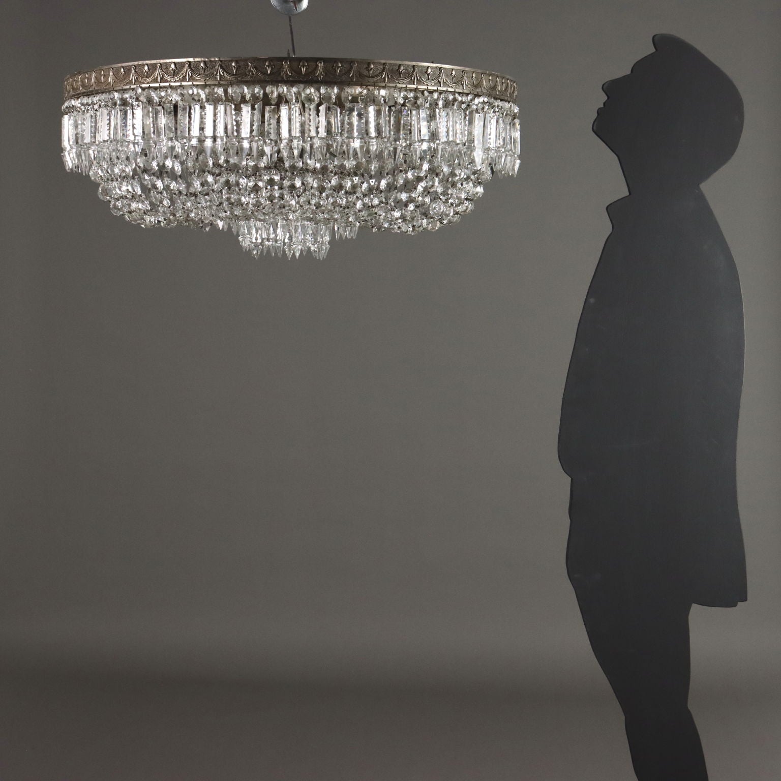 Antique Chandelier Empire Style Glass Metal XX Century - Italy, XX Century | Antiques  Lighting