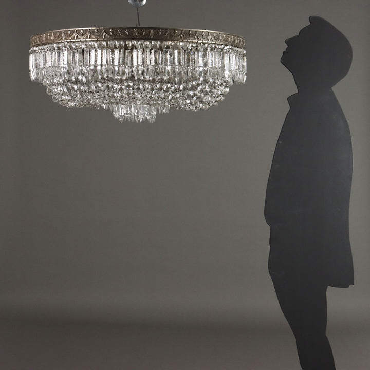 Antique Chandelier Empire Style Glass Metal XX Century - Italy, XX Century | Antiques  Lighting