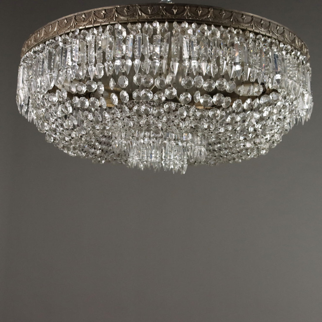 Antique Chandelier Empire Style Glass Metal XX Century - Italy, XX Century | Antiques  Lighting