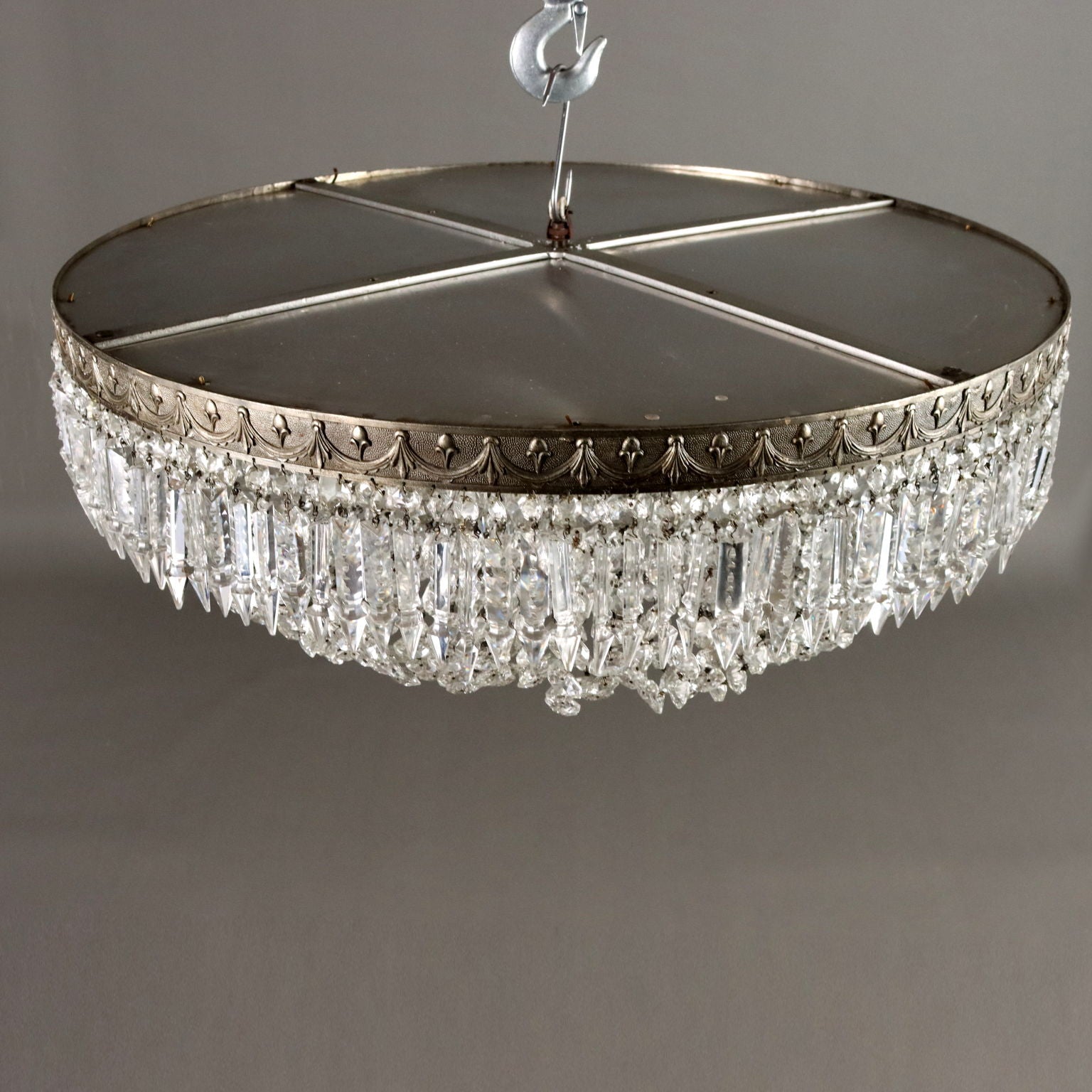 Antique Chandelier Empire Style Glass Metal XX Century - Italy, XX Century | Antiques  Lighting