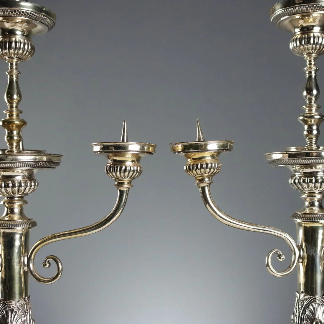 Antique Candelabra Sheeth Metal Italy XX Century - Italy | Antiques | Lighting