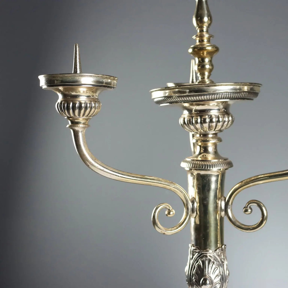 Antique Candelabra Sheeth Metal Italy XX Century - Italy | Antiques | Lighting