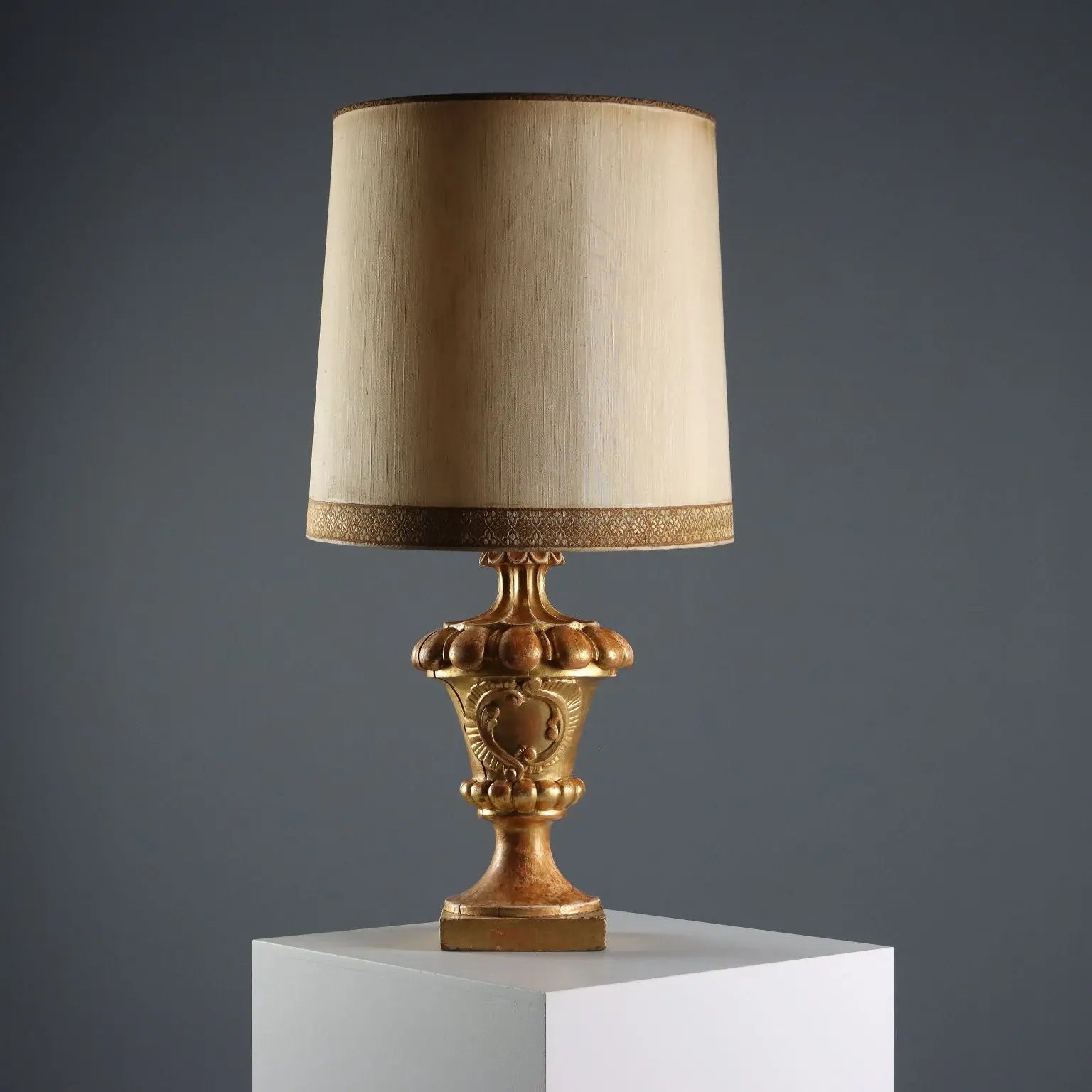 Gilt Wood Table Lamp - 19th Century