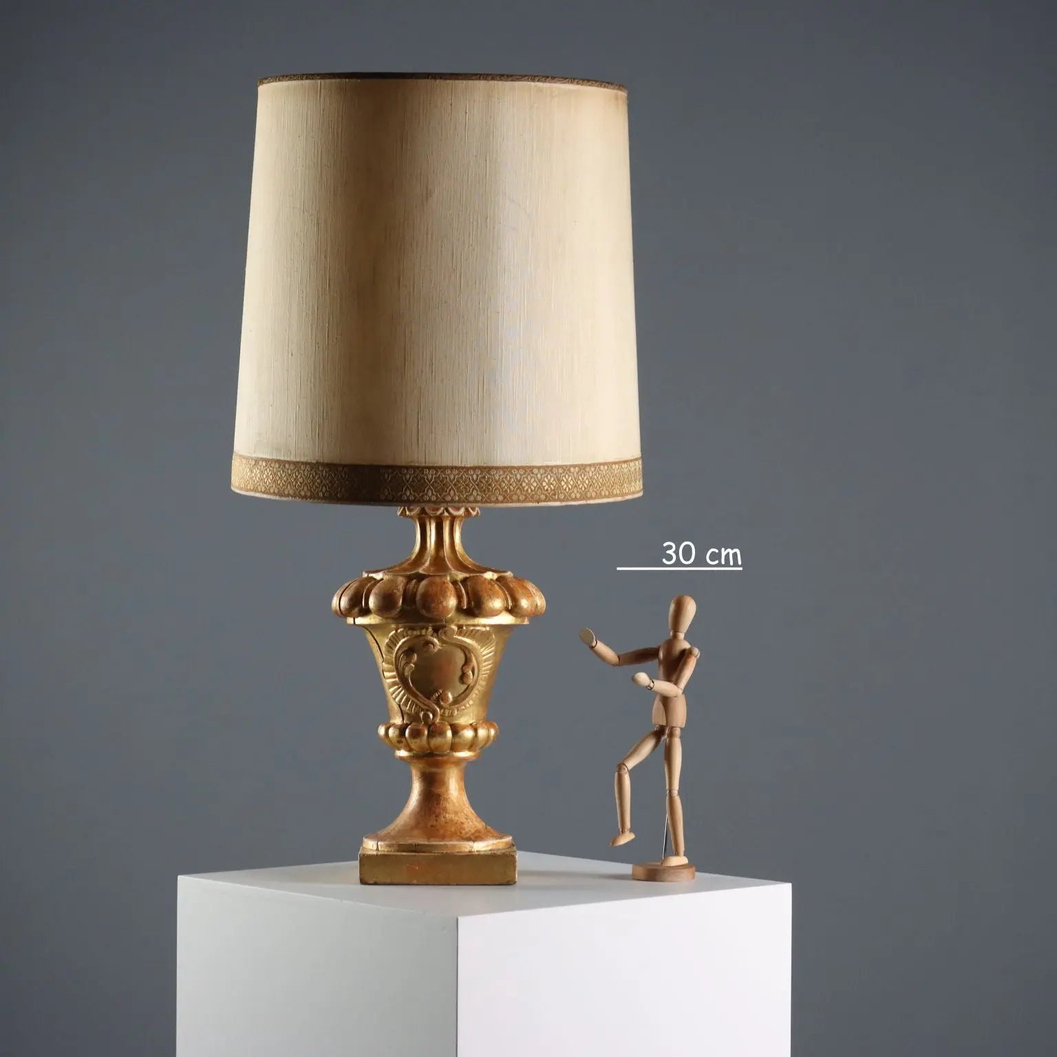 Gilt Wood Table Lamp - 19th Century