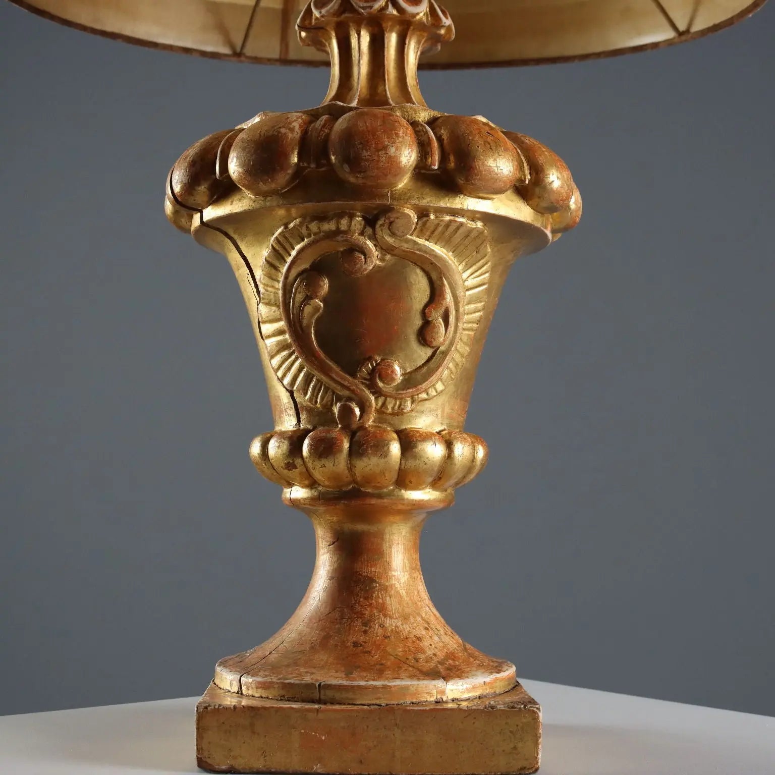Gilt Wood Table Lamp - 19th Century