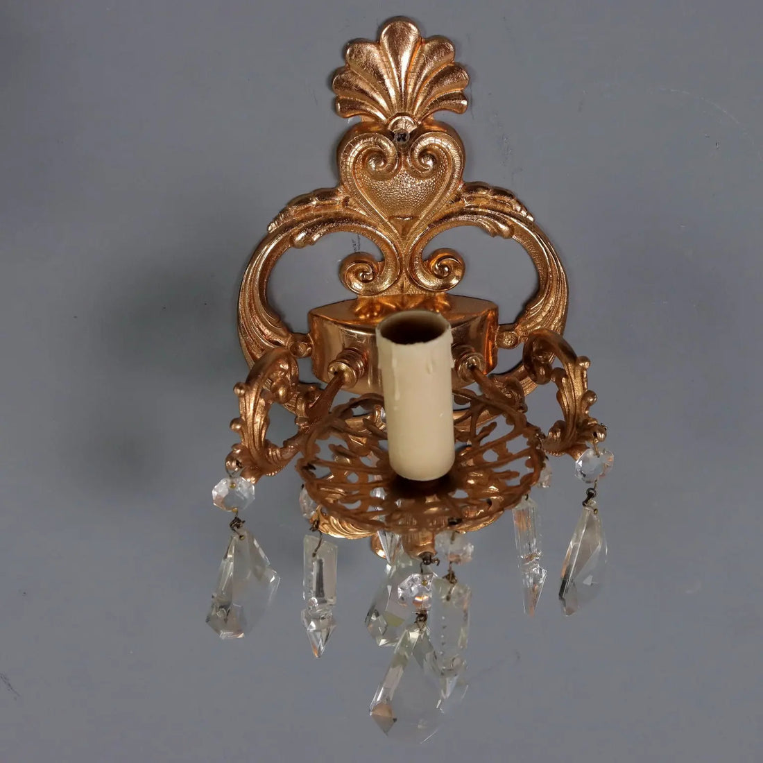 Antique Wall Lamps Rococo Style Bronze Crystal XX Century - Italy, Late XX Century | Antiques | Lighting