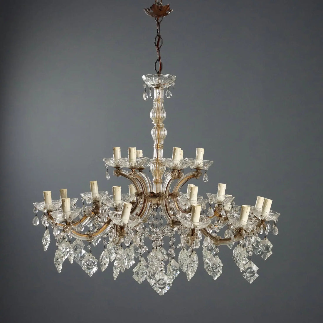 Antique Chandelier Maria Theresa Style 24 Lights Italy XX Century - Italy, Early XX Century | Antiques | Lighting
