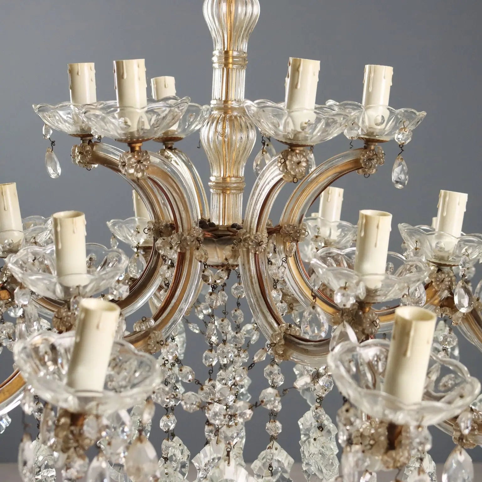 Antique Chandelier Maria Theresa Style 24 Lights Italy XX Century - Italy, Early XX Century | Antiques | Lighting
