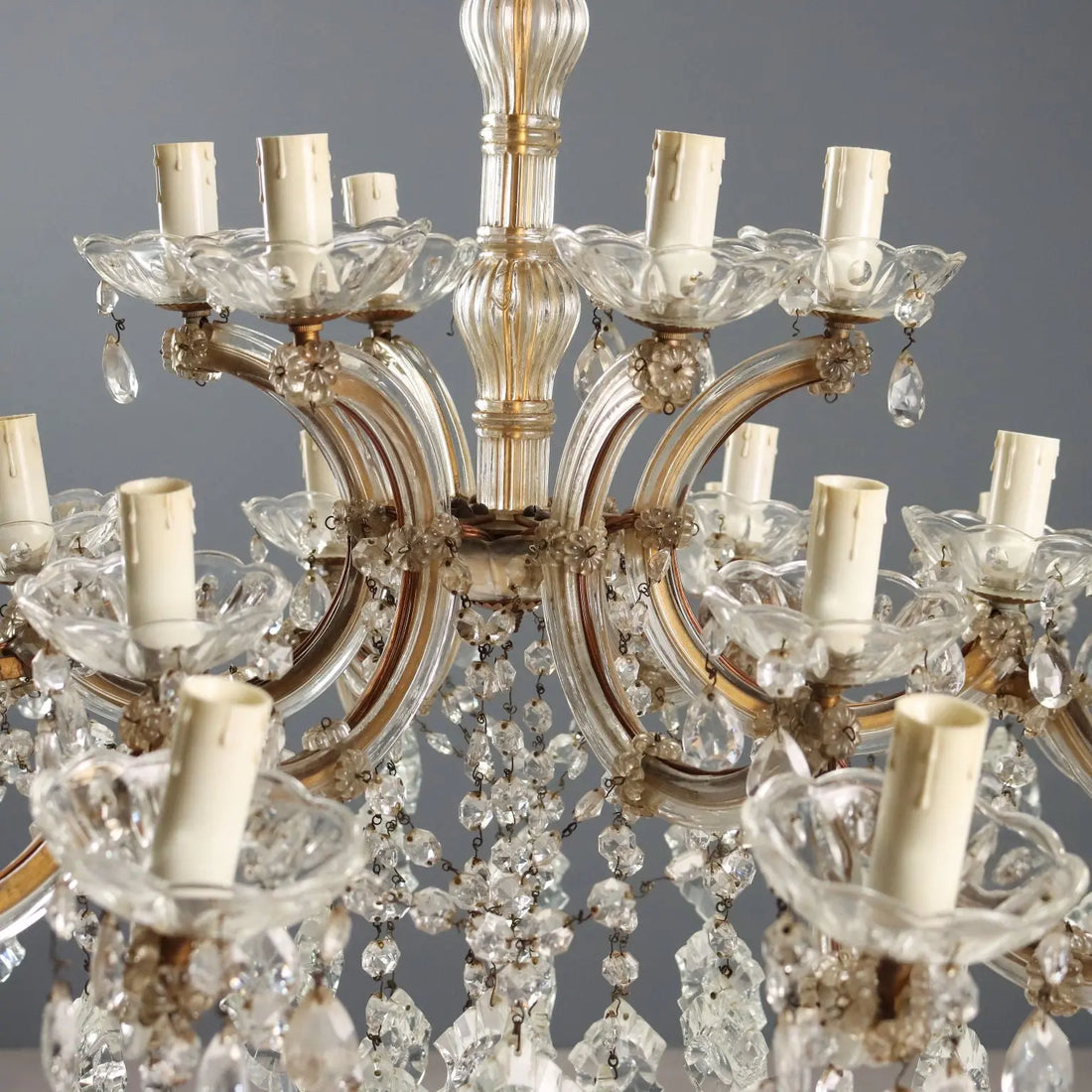 Antique Chandelier Maria Theresa Style 24 Lights Italy XX Century - Italy, Early XX Century | Antiques | Lighting