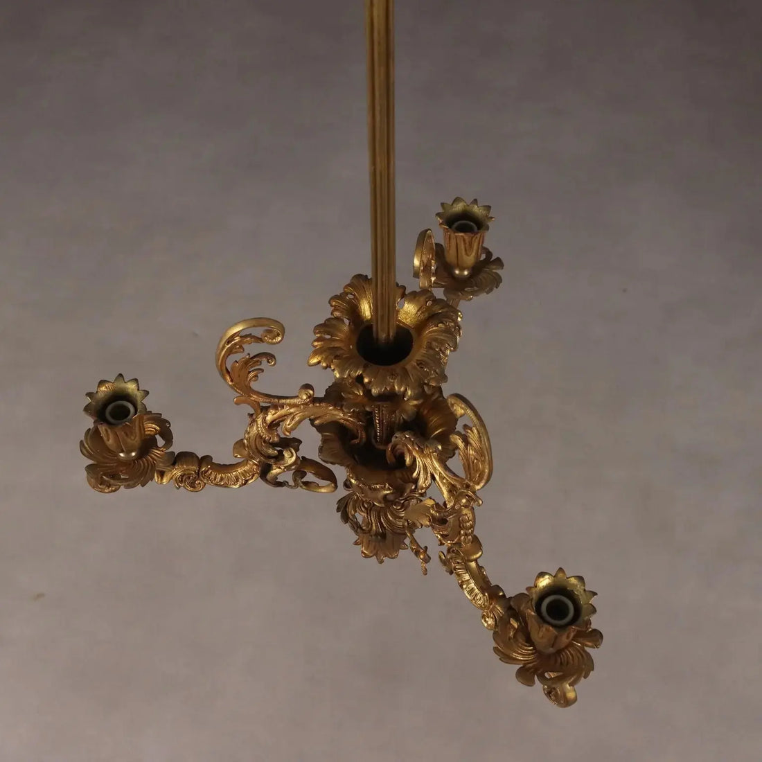 Antique Chandelier Gilded Bronze 3 Lights Italy XX Century - Italy, XX Century | Antiques | Lighting