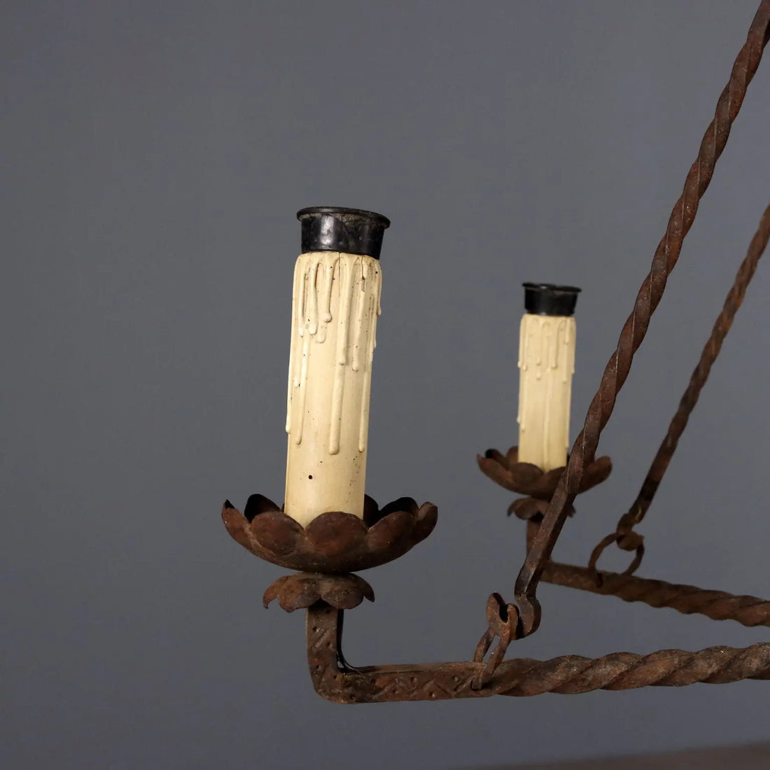 Antique Chandelier Wrought Iron 7 Lights Italy XIX Century - Italy, XIX Century | Antiques | Lighting