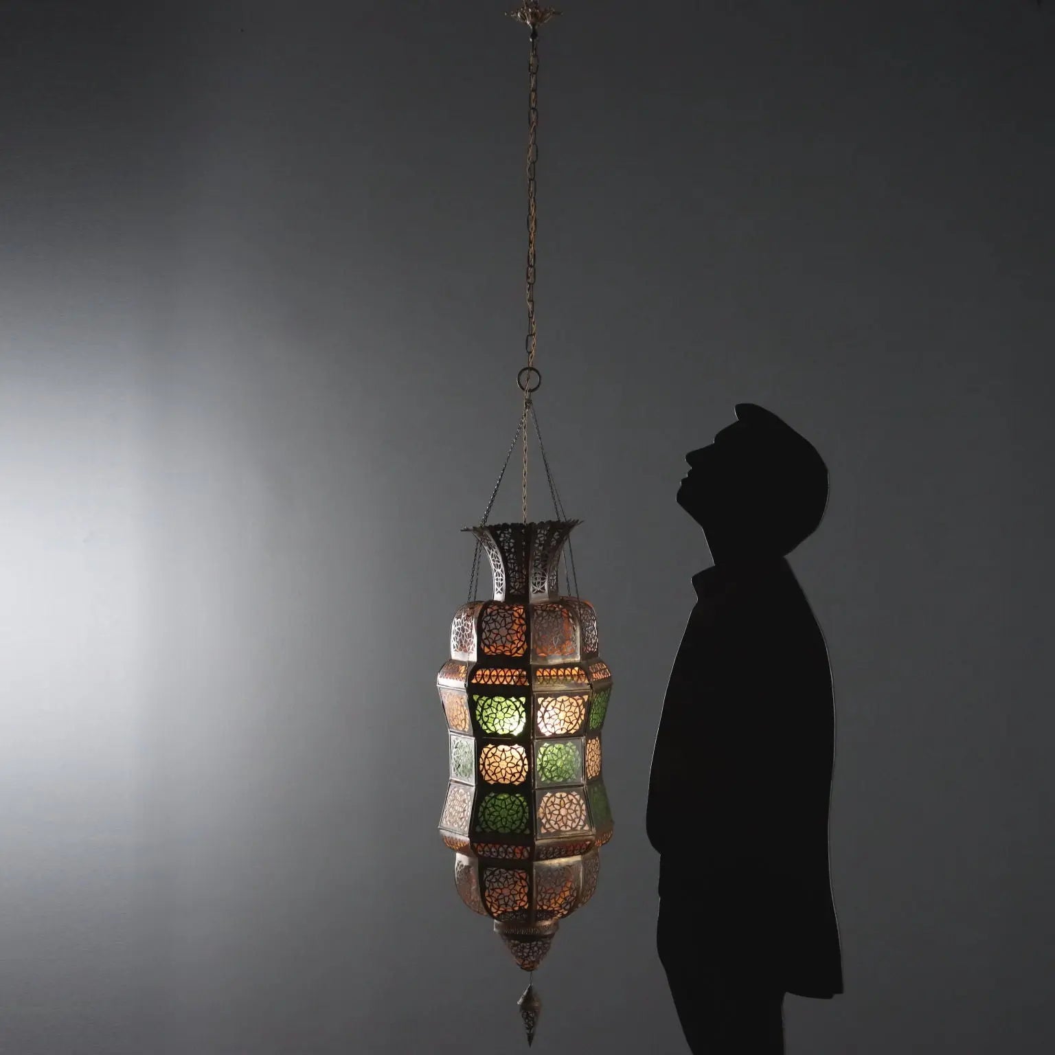 Antique Ceiling Lamp Metal Glass Italy XX Century - India, Early XX Century | Antiques | Lighting