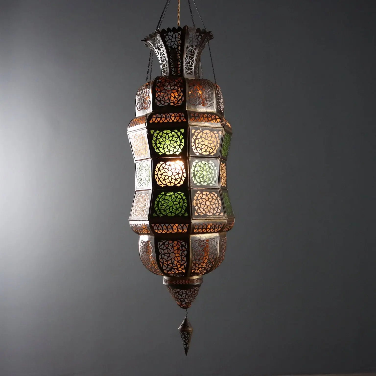 Antique Ceiling Lamp Metal Glass Italy XX Century - India, Early XX Century | Antiques | Lighting