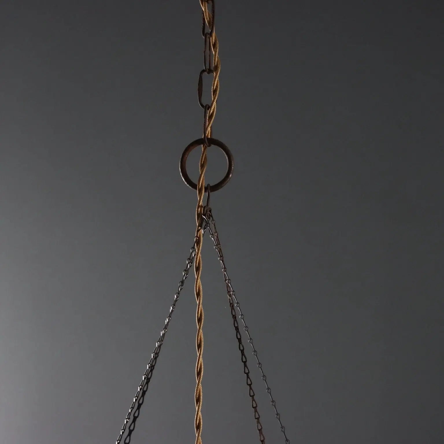 Antique Ceiling Lamp Metal Glass Italy XX Century - India, Early XX Century | Antiques | Lighting