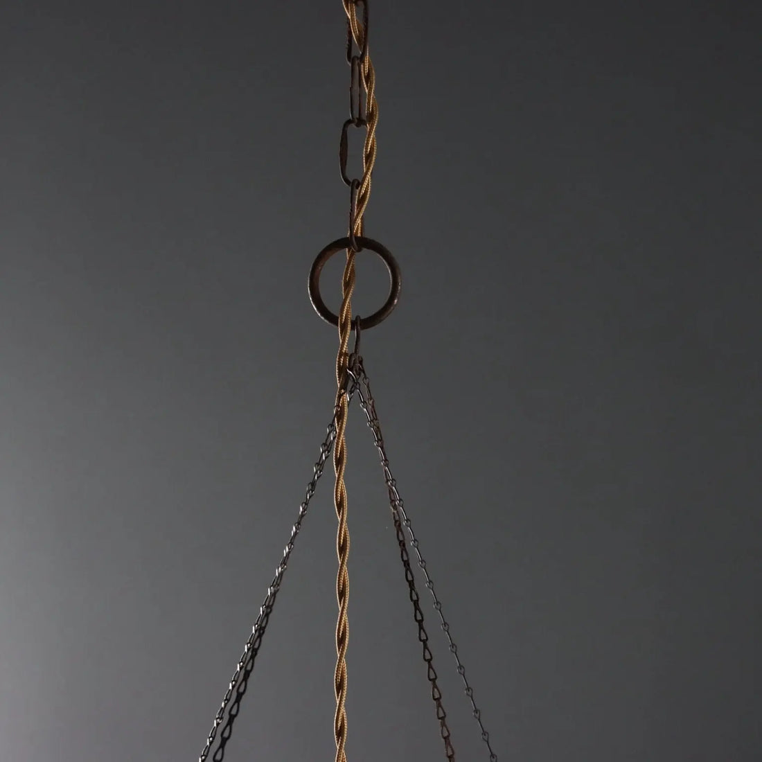 Antique Ceiling Lamp Metal Glass Italy XX Century - India, Early XX Century | Antiques | Lighting